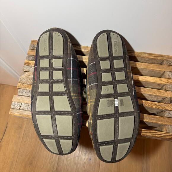 Barbour Tartan Plaid Monty Slippers. Shearling Lined, Casual, Comfort, Preppy. main image 4